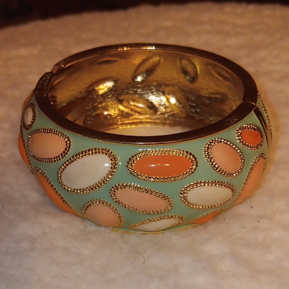 Elegant Gold and Orange Bracelet